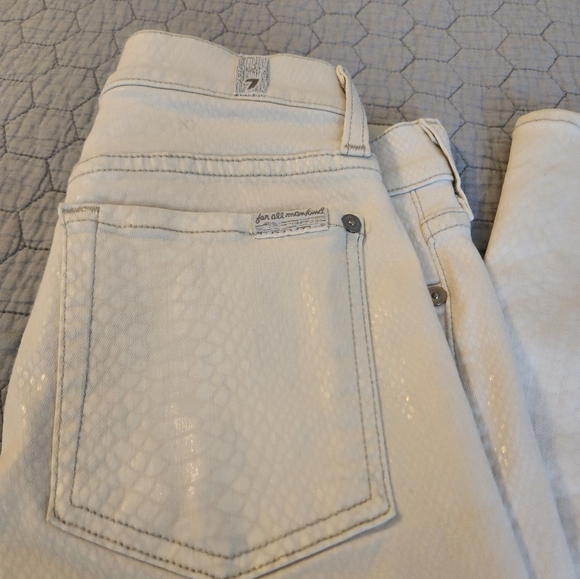 Unique 7 for All Mankind White Skinny Jeans: size 27 - Picture 1 of 14